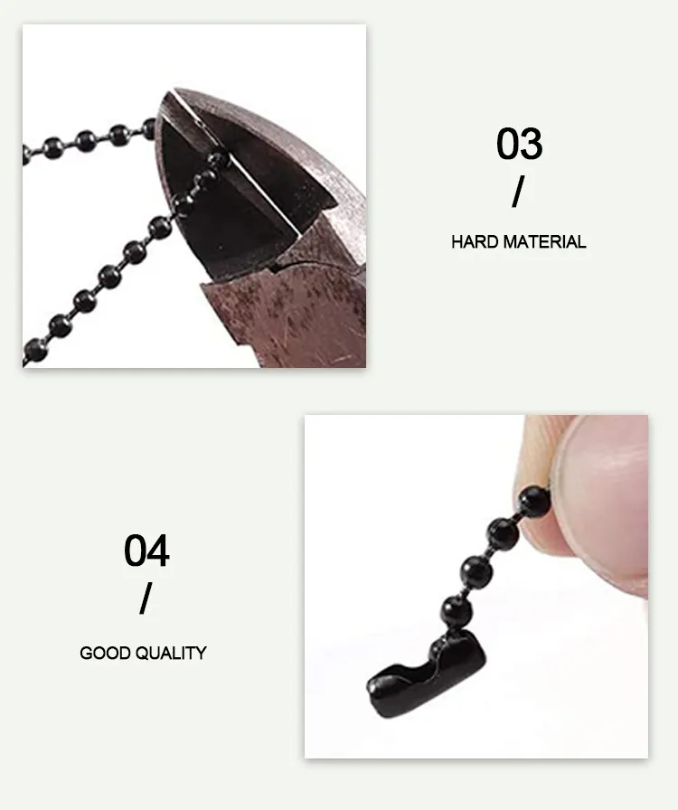 Function Roller Chain Stainless Steel Pre-Cut 2.4mm Ball Chain for Dogtag Customized Size Rustproof 2