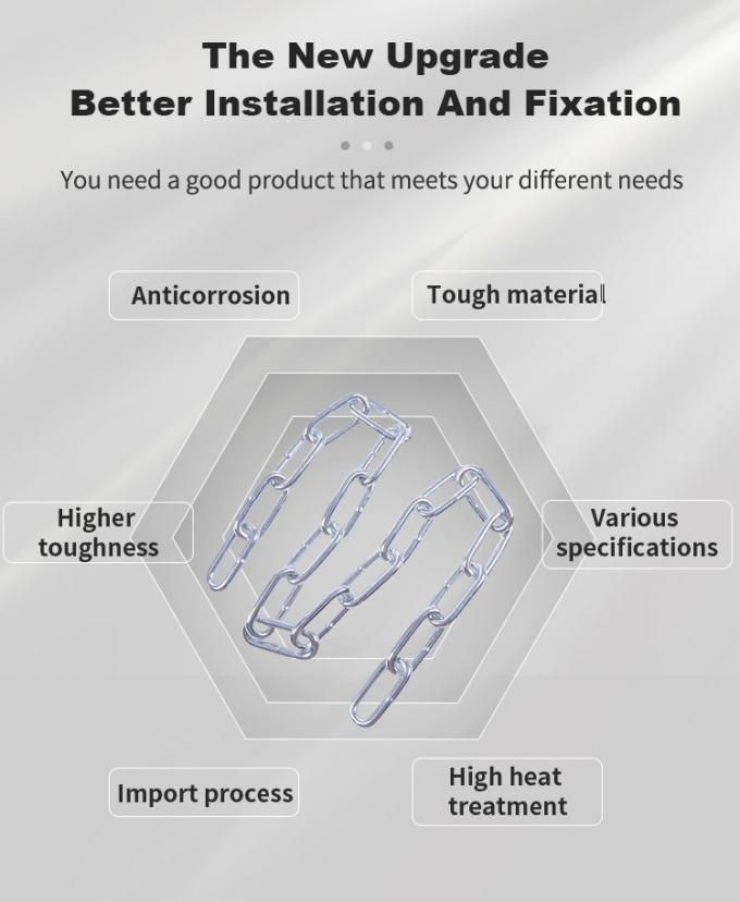 7mm Gorąco sprzedawany łańcuch do sprzętu sportowego, żelazny, ocynkowany 2
