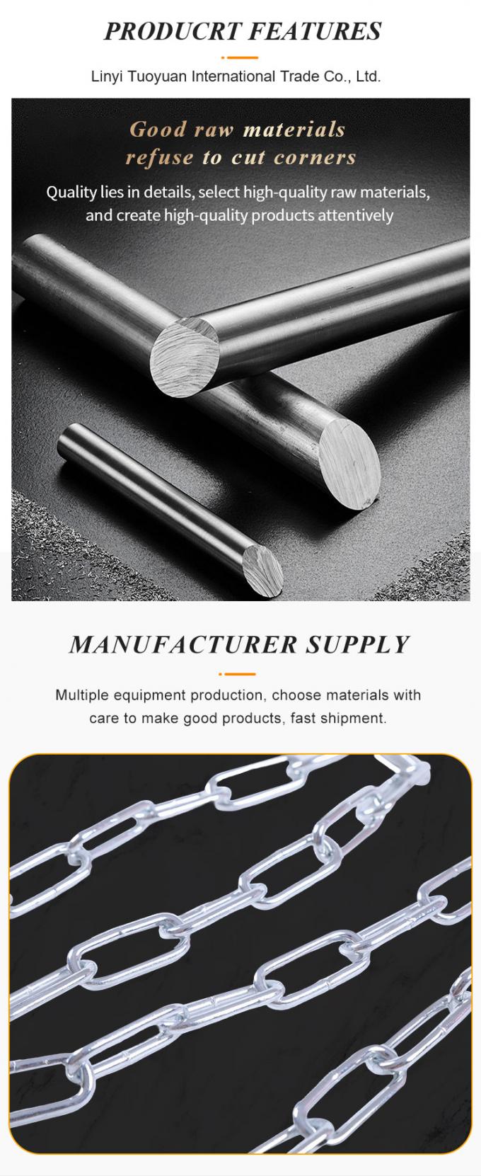 7mm Gorąco sprzedawany łańcuch do sprzętu sportowego, żelazny, ocynkowany 3