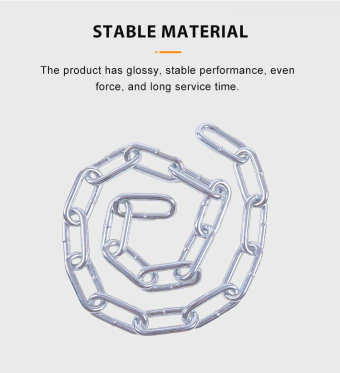 7mm Gorąco sprzedawany łańcuch do sprzętu sportowego, żelazny, ocynkowany 6
