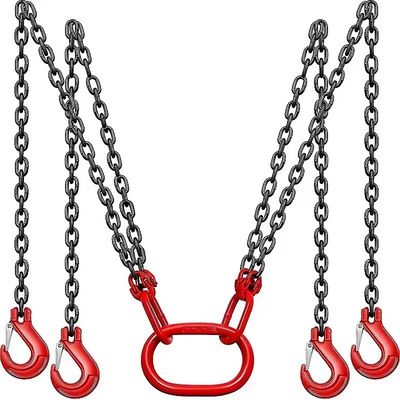 Dobra cena. Double Hook Four Hook Sling Ring Lifting Chain Sling for Heavy-Duty Construction w Internecie