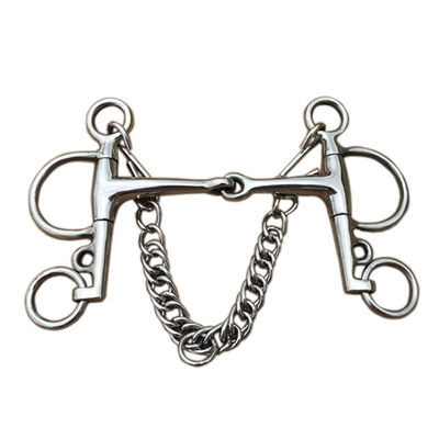 Dobra cena. Stainless Steel Jointed Bit Horse Chewing Mouth Roller Harness Bits Polished Finish w Internecie