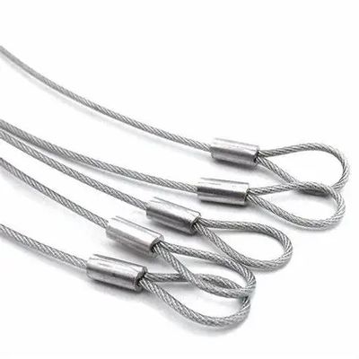 Dobra cena. Stainless Steel 7x7 6x36 Dia 8mm IWRC RHRL Hard Soft Eye Finish Ungalvanized Wire Rope Sling w Internecie