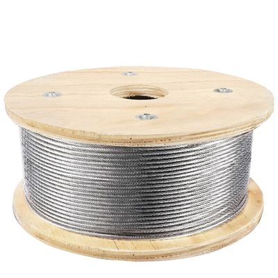 Dobra cena. 16Mm Galvanized Steel Grade Stainless Steel Cable 1 x 19 Strands Construction 500FT for Deck Cable Railing Installation w Internecie