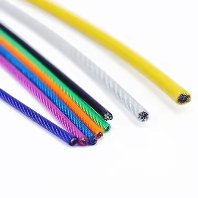Dobra cena. Konstrukcja 7*7, stalowa lina stalowa ocynkowana powlekana PVC, 3,0 mm, wysokowęglowa, kolorowa, z innymi usługami przetwarzania w Internecie