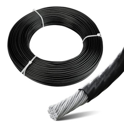 Dobra cena. OEM PVC Nylon Plastikowy powlekany kolor SS Stal nierdzewna powłoka metalowa Kabel węglowy PP Pies mocowanie Marynarka okrągła linia drutu w Internecie