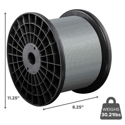 Dobra cena. Polerowana linka stalowa lotnicza 1/8'' ze stali nierdzewnej do zestawu balustrady kablowej, konstrukcja klasy morskiej 6x36 w Internecie