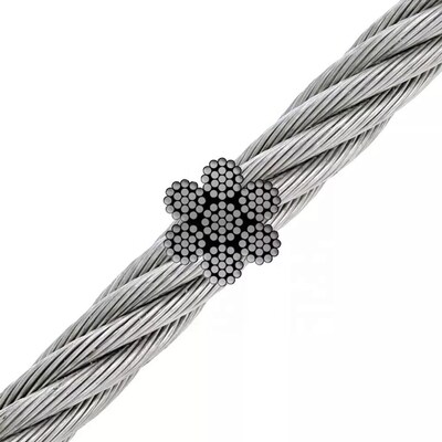 Dobra cena. 8*19S+FC Galwanizowany kabel liniowy ze stali węglowej z materiałem ze stali węglowej dla wydajności liny w Internecie