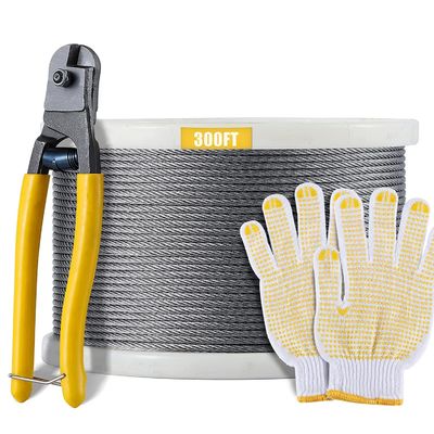 Dobra cena. 300ft Deck Railing Cable T316 7x7 Węzeł z stali nierdzewnej w Internecie