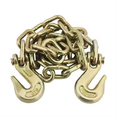 Diameter 8mm G70 Trailer Safety Chains With Clevis Grab Hooks For Cargo Control