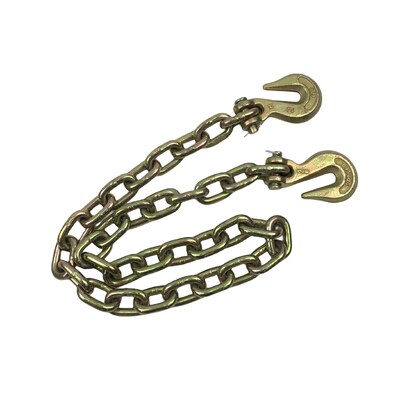 Dobra cena. 5/16' x 18' Żółty cynk G70 Łańcuch transportowy z hakem Clevis w Internecie