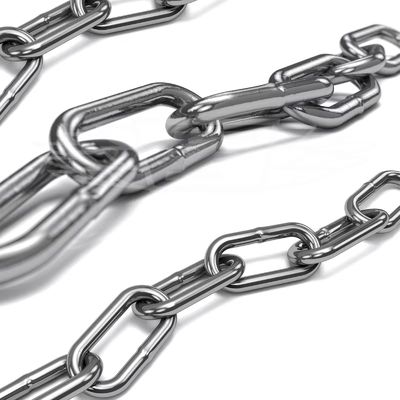 8MM Stainless Steel Heavy Duty Link Chain DIN766 SS304 SS316 Test Load 48kN