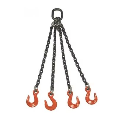 Dobra cena. 8T1.5M-4 Chains G80 Hook 4 Legs 10Mm Lashing Link Welded Chain Slings for Heavy Loads w Internecie