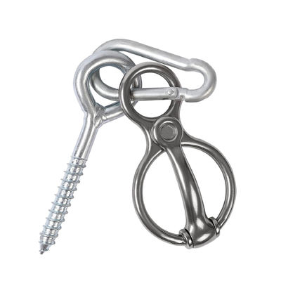 Dobra cena. Stainless Steel Horse Tack Blocker Tie Rings For Harness Safety And Control w Internecie