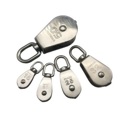 Dobra cena. Construction Rigging Hardware Single Wheel Swivel Pulley Block Stainless Steel w Internecie