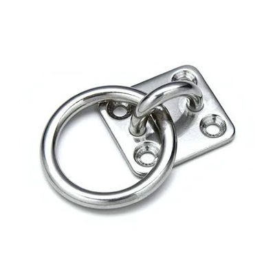 Dobra cena. Stainless Steel Round Ring Diamond Pad Eye Plate Rigging Hardware Zinc Plated Finish w Internecie