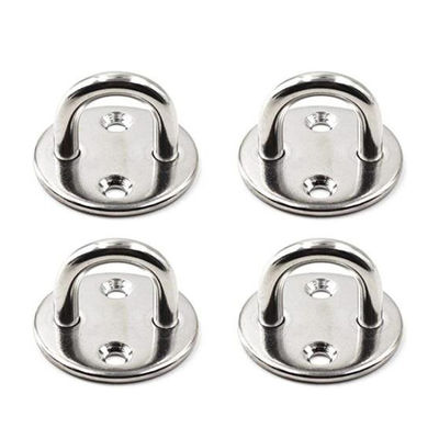 Dobra cena. Ocynkowana, nierdzewna, okrągła płytka z uchem do zatrzasku drzwi i montażu ściennego w Internecie