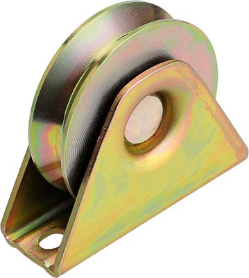 Dobra cena. V Shaped Groove Gate Wheel Color Zinc-Plated Steel Pulley Sliding Gate Wheel Roller door accessories w Internecie