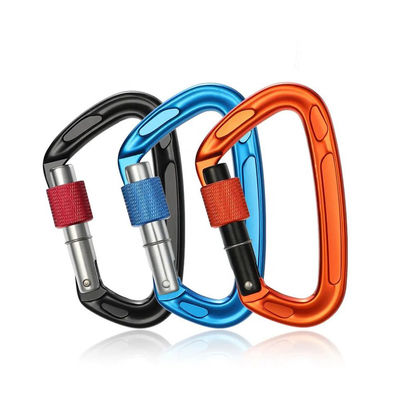 Dobra cena. 24KN Outdoor Custom Logo Aluminium Climbing Snap Hook Carabiner Produkt przemysłu ciężkiego w Internecie