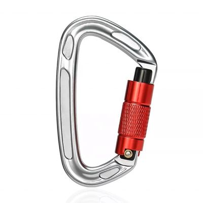 Dobra cena. Sprzedaż Aluminiowy Stopy Pies Karabiner Leash z Polerowane Srebro D-Type Screwgate Design w Internecie