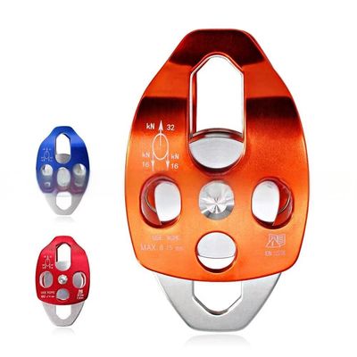 Dobra cena. Galwanizowany 7075 Aluminiowy Portable Pulley System do transportu na dużych wysokościach i wspinaczki w Internecie