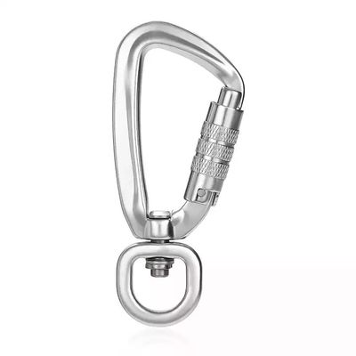 Dobra cena. 4KN Aviation Aluminum Self Swivel Rock Climbing Carabiner for Heavy Industry Snap Hook w Internecie