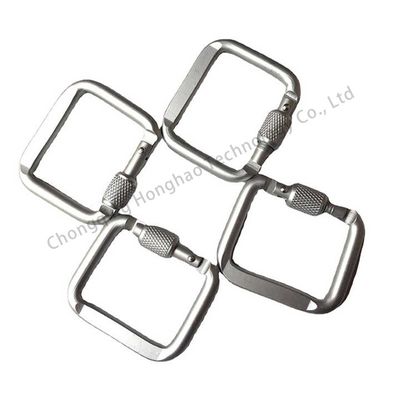 Dobra cena. Niezbędny karabinek kwadratowy z blokadą do sprzętu outdoorowego z wykończeniem elektrolitycznym w Internecie