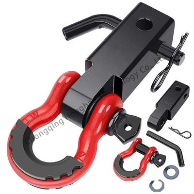 Dobra cena. Alloy Steel Off Road Bow Shackle Clevis Towing Car Plastic Protect Rigging 3/4 Inch w Internecie