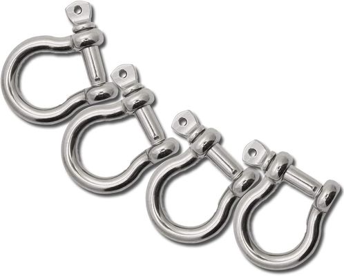 Dobra cena. Polished Finish Stainless Steel Bow Shackle Perfect for Rigging Screw Applications w Internecie