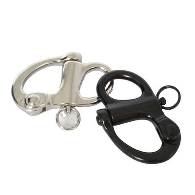 Dobra cena. Marine Hardware Quick Release Fixed Shackle with Round Ring and Black Oxide Finish w Internecie