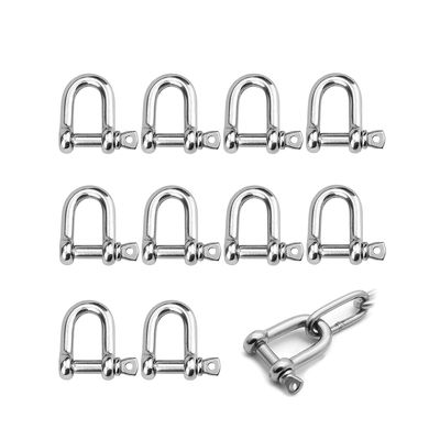 Dobra cena. Stainless Steel D-Shackle for Heavy Rigging Strong and Dependable Rigging Solution w Internecie