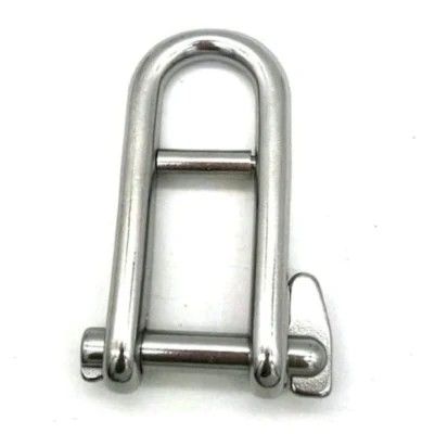Dobra cena. Stainless Steel Long D Shackle with Screw Pin Rigging Hardware in Polished Finish w Internecie