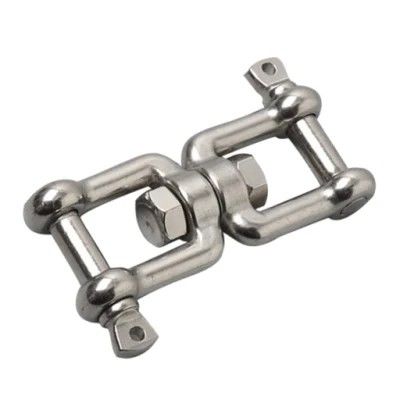 Dobra cena. Lifting And Connecting Stainless Steel Precision Casting Double Jaw Swivel Eye Hook w Internecie