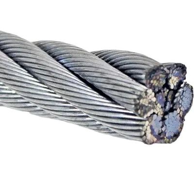 Dobra cena. 1'' 7/8'' Non-Alloy Galvanized Steel Core Wire Rope 6x26 IWRC/6*26 Compacted Swaged for Construction Projects w Internecie