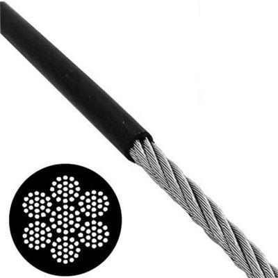 Dobra cena. EN Standard 7x19 Stalowa linka stalowa do fitnessu w siłowni, powlekana TPU, elastyczna, ±1% dla Twoich wymagań w Internecie