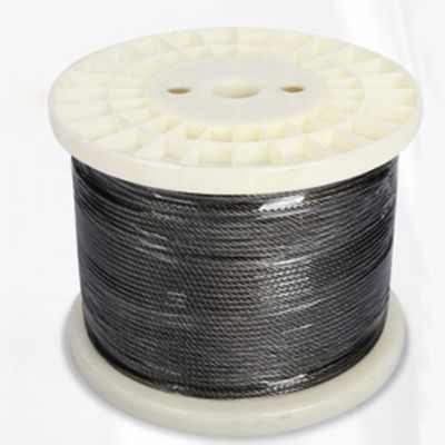 Dobra cena. Konstrukcja 7x7 ze stali nierdzewnej, lina stalowa do balustrad, kabel 200FT, czarny T316, linka lotnicza do balustrad tarasów, schodów i balustrad w Internecie