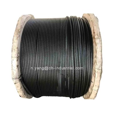 Dobra cena. ASTM Standard 7x7 Czarny Powder Coated Galvanized Wire Rope Kabel lotniczy dla sceny i filmów w Internecie