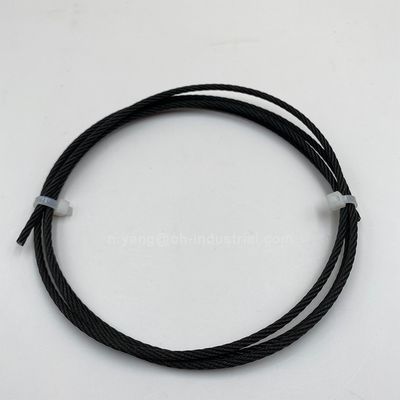 Dobra cena. Stal do kucia na zimno, czarna powlekana proszkowo linka lotnicza 7x7 1x19 SS316 Stalowe liny stalowe, czarny tlenek, lina stalowa nierdzewna w Internecie