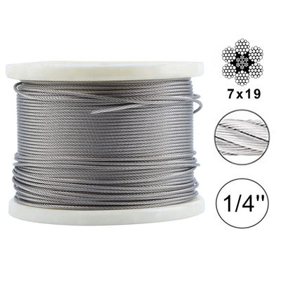 Dobra cena. Niepowlekany 250ft stalowy sznurek kablowy do szybowania balustrady zestawy sprzętu system długość 250ft T316 sznurek z stali nierdzewnej w Internecie