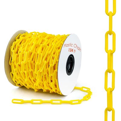 Dobra cena. Plastic Link Chain Warning Chain Yellow Plastic Barrier Chain Safety Chain w Internecie