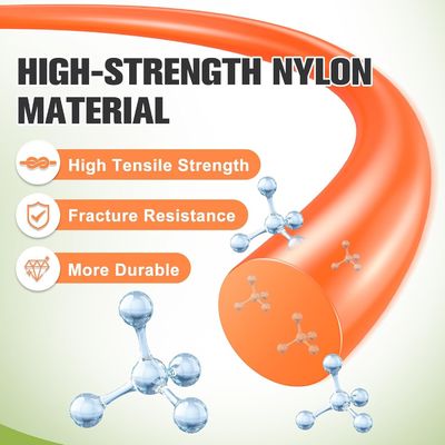 Dobra cena. 150-metrowa sznurka do żerowania chwastów 1,0-5 mm okrągła linia do wycinania pomarańczowego nylonowego sznurka do wycinania linii do wymiany uniwersalnej w Internecie