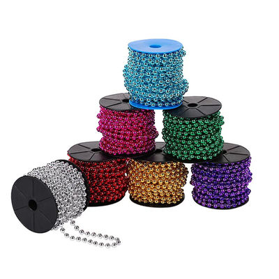 Dobra cena. 2.4mm Customized Colors Plastic Ball Chain Silver Ball Chain White Gold Ball Chain With Customization Length And OEM w Internecie