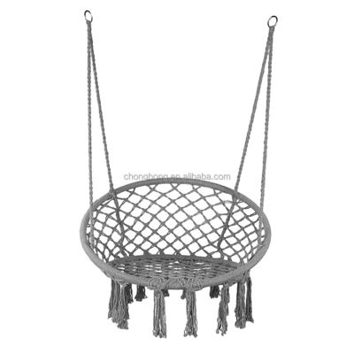 Dobra cena. Hand Woven Macrame Cotton Rope Swing Chair Boho Hammock Hanging Chair Camping Hammock w Internecie