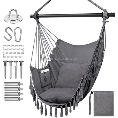 Dobra cena. 100*130cm 320g Polyester-cotton Hanging Rope Swing Hammock With Two Pillows w Internecie