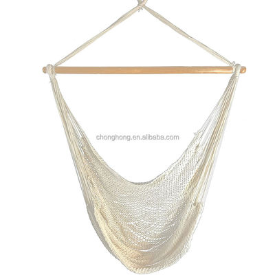 Dobra cena. Outdoor Indoor White Rope Hammock Chair with Stand w Internecie