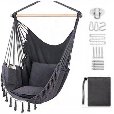 Dobra cena. 100*130cm 320g Polyester-cotton Hanging Rope Swing Hammock With Two Pillows w Internecie