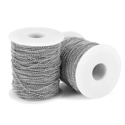 Dobra cena. Polerowany naszyjnik z łańcuszkiem kulkowym ze stali nierdzewnej, biżuteria z łańcuszkiem kulkowym, metalowy łańcuszek z kulkami w Internecie