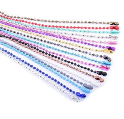 Dobra cena. Customized Color Plated Steel Keychain , Bead Ball Dogtag Chain w Internecie