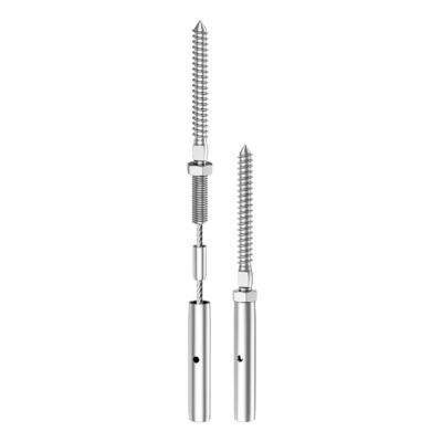 Dobra cena. T316 Stainless Steel Cable Railing Hardware with Waterproof Rust-proof Swage Lag Screws Suitable for 3/16-inch Cables w Internecie