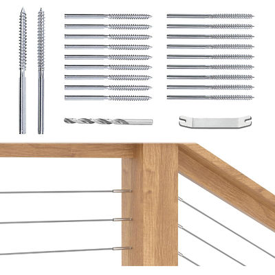 Dobra cena. Śruba rzymska zaciskana ze stali nierdzewnej T316 lewa i prawa do okablowania balustrady kablowej 3/16 cala w Internecie